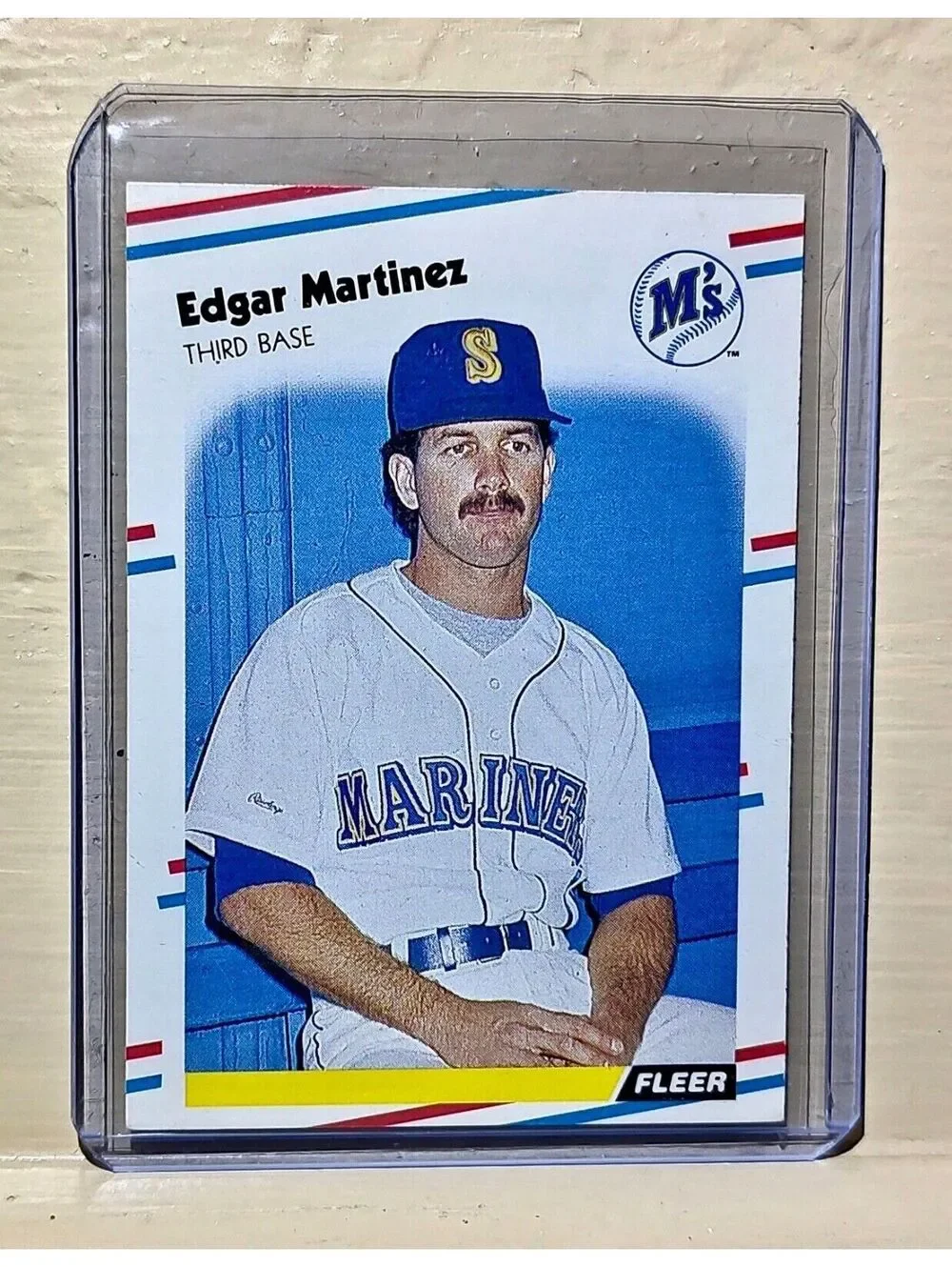 Edgar Martinez 1988 Fleer MLB #378 Baseball Card Seattle Mariners